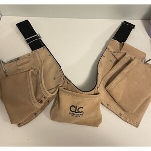 CLC Work Gear Heavy Duty Tan Suede Tool Belt 1427X Pocket Construction Carpenter